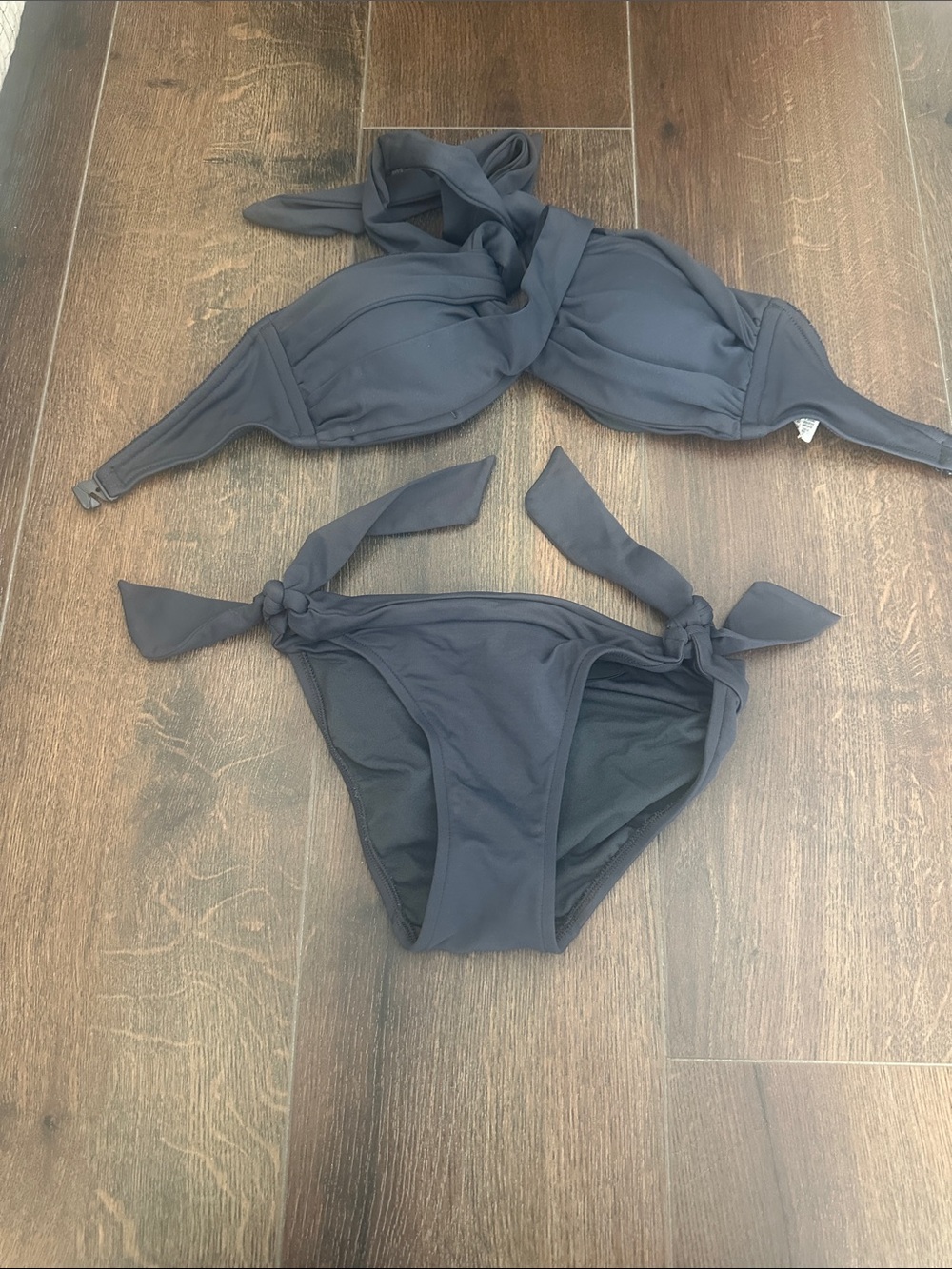 Women’s dark gray Two-Piece One-Piece Style Swim Set